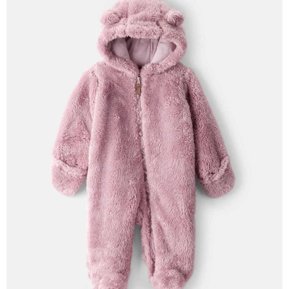 Meg Carter Designs Pink Fuzzy Bodysuit